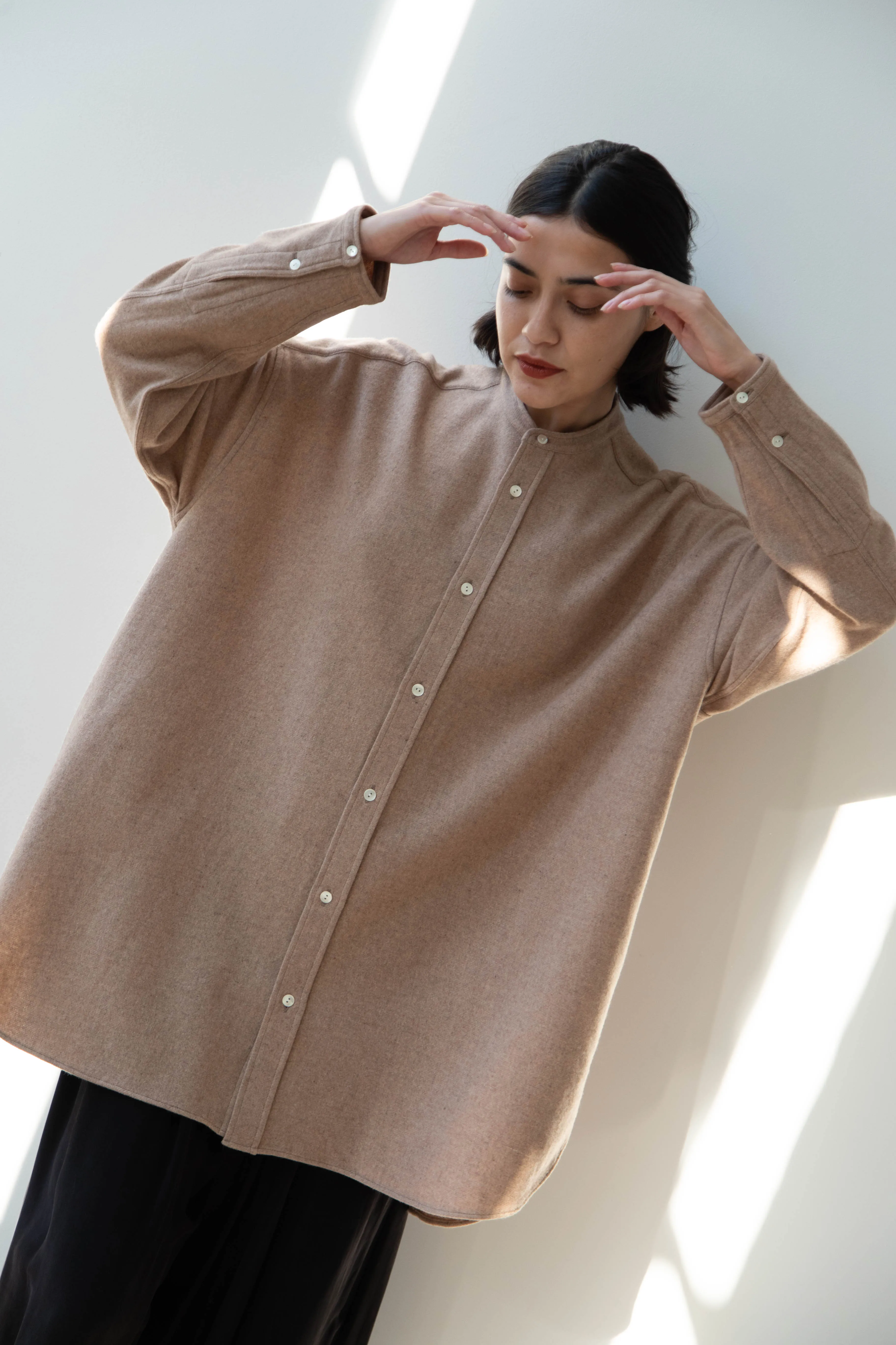 Arts & Science | Open Front Night Shirt in Cashmere & Wool
