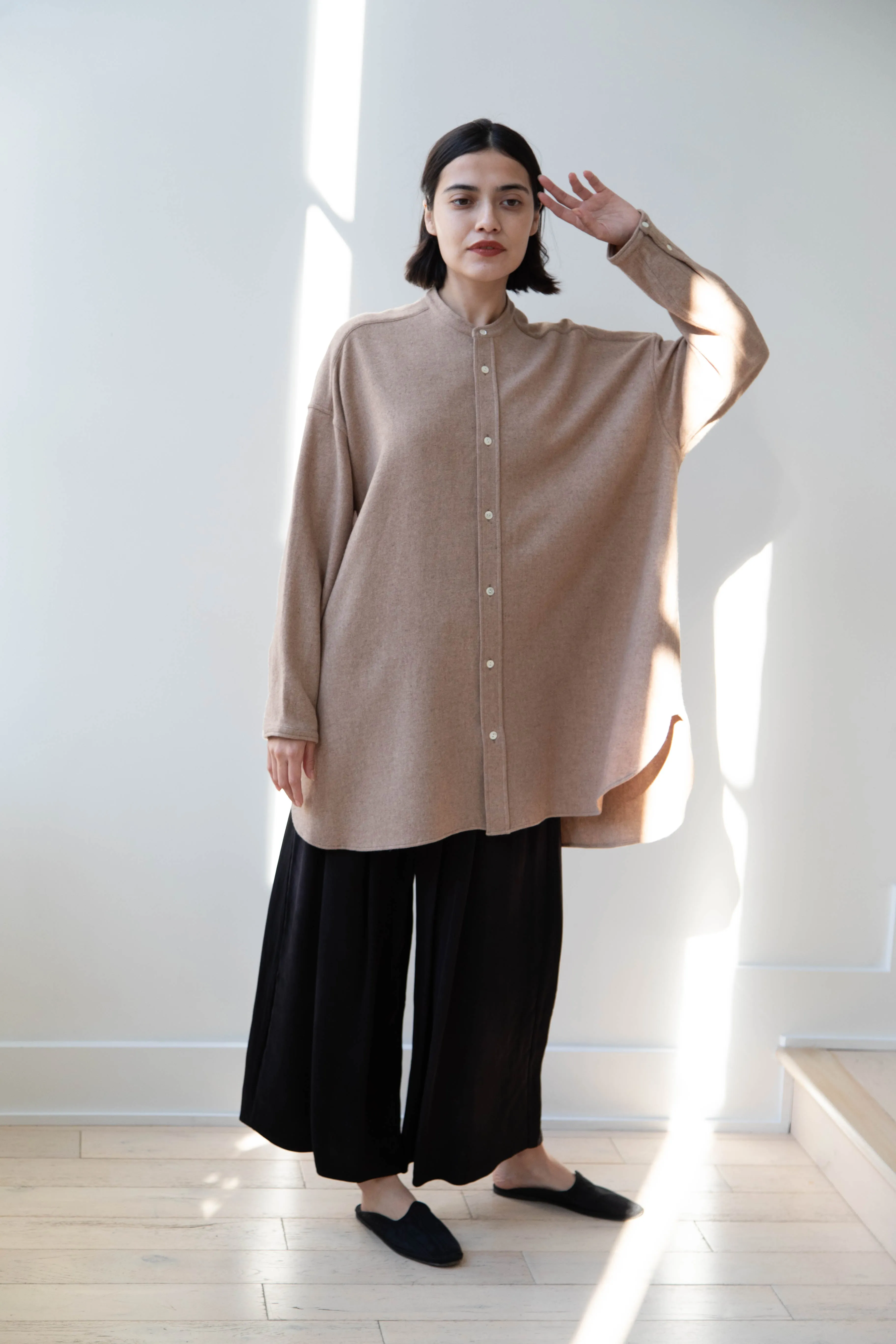Arts & Science | Open Front Night Shirt in Cashmere & Wool