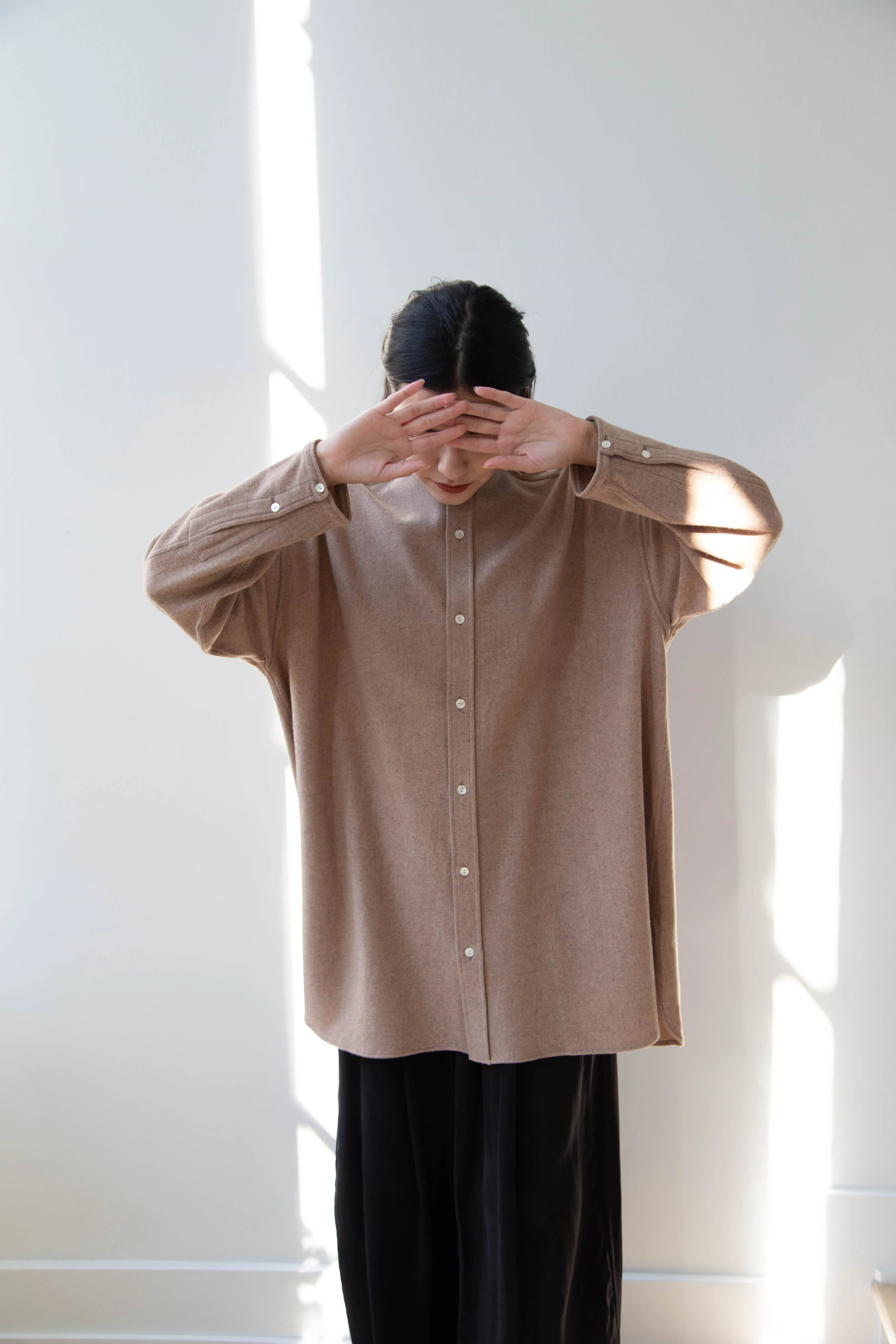 Arts & Science | Open Front Night Shirt in Cashmere & Wool