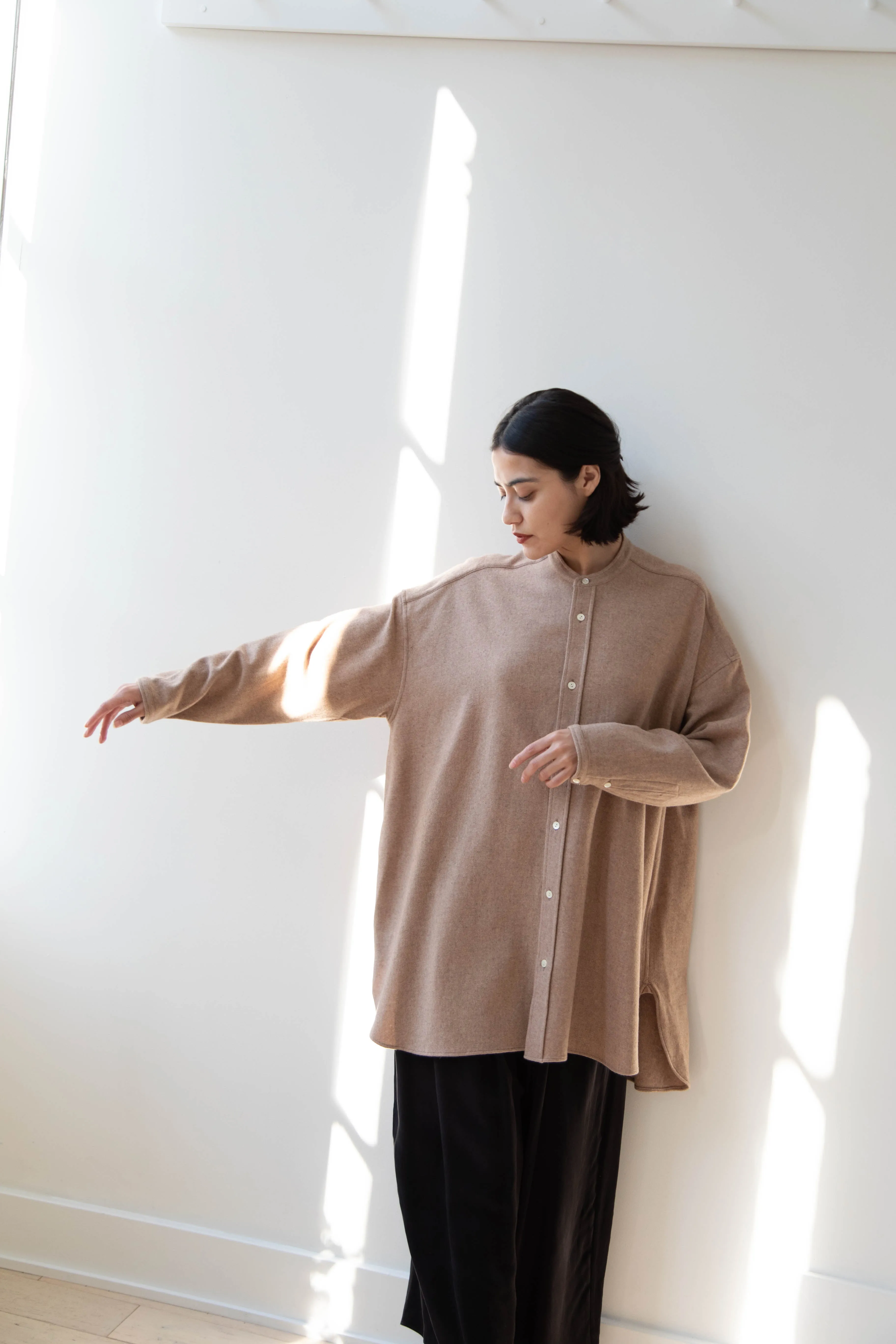 Arts & Science | Open Front Night Shirt in Cashmere & Wool