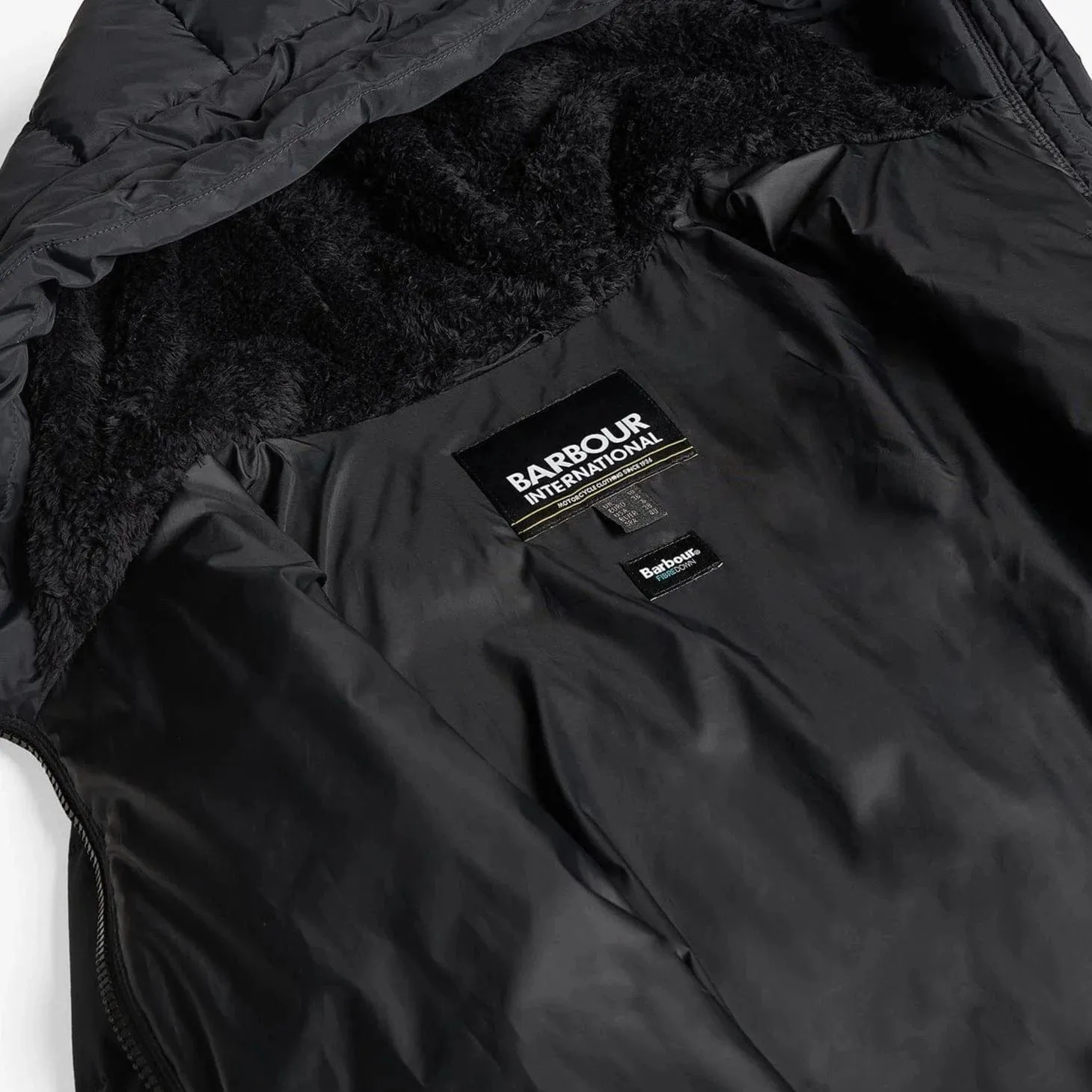 Babour International Boston Longline Quilted Jacket in Black