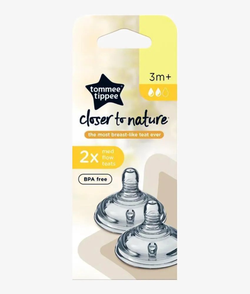 Baby Bottle Teats - Tommee Tippee  Closer To Nature  3m