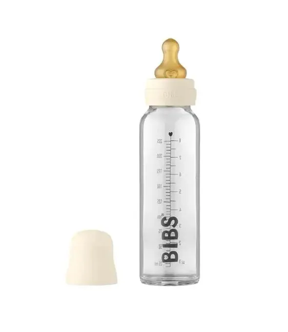 Baby Glass Bottle Complete Set - Ivory