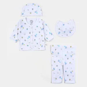 Baby Winter Suit Air Balloon Blue 4PCs | 0-3M