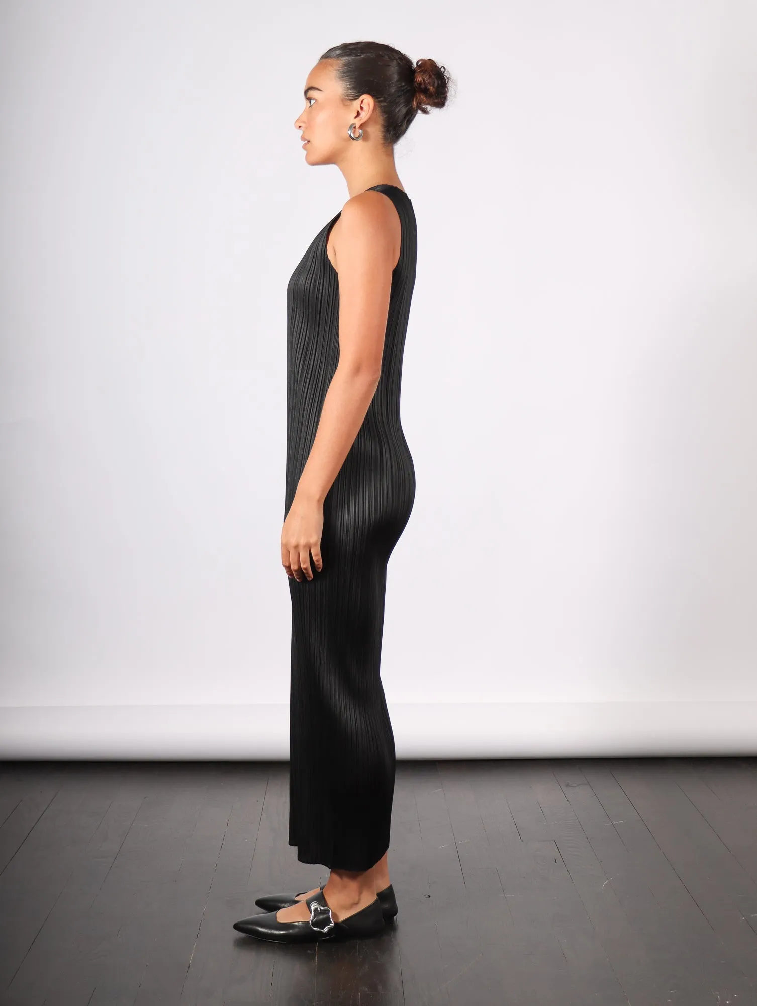 Basics Dress in Black by Pleats Please Issey Miyake