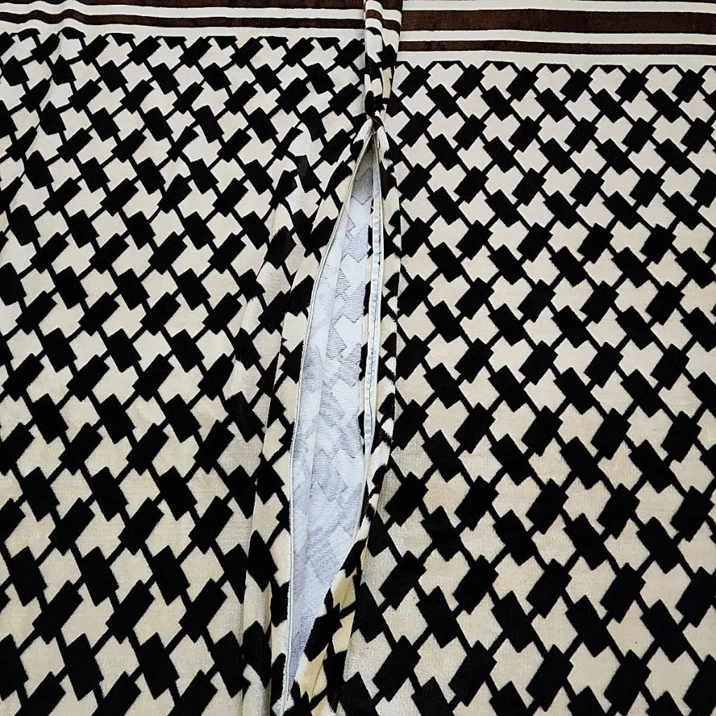 Beige and Black Warm Duvet Cover