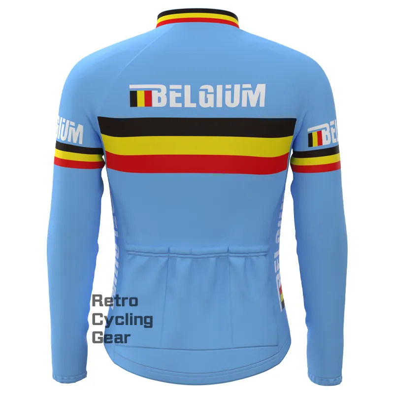 BELGIUM Fleece Retro Long Sleeves Jerseys