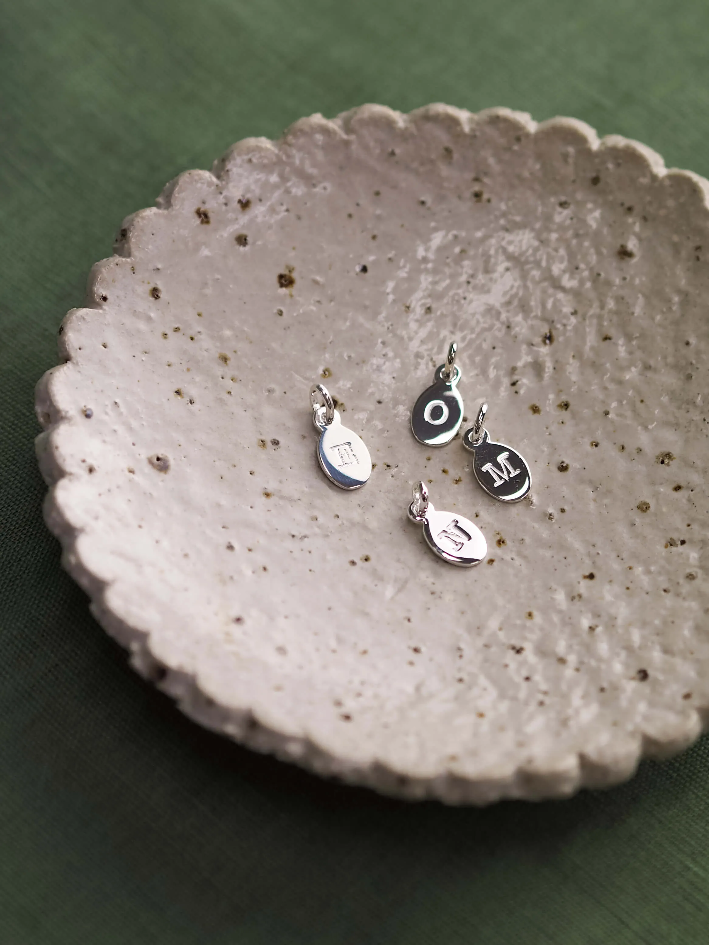 Bespoke Oval Initial Charm
