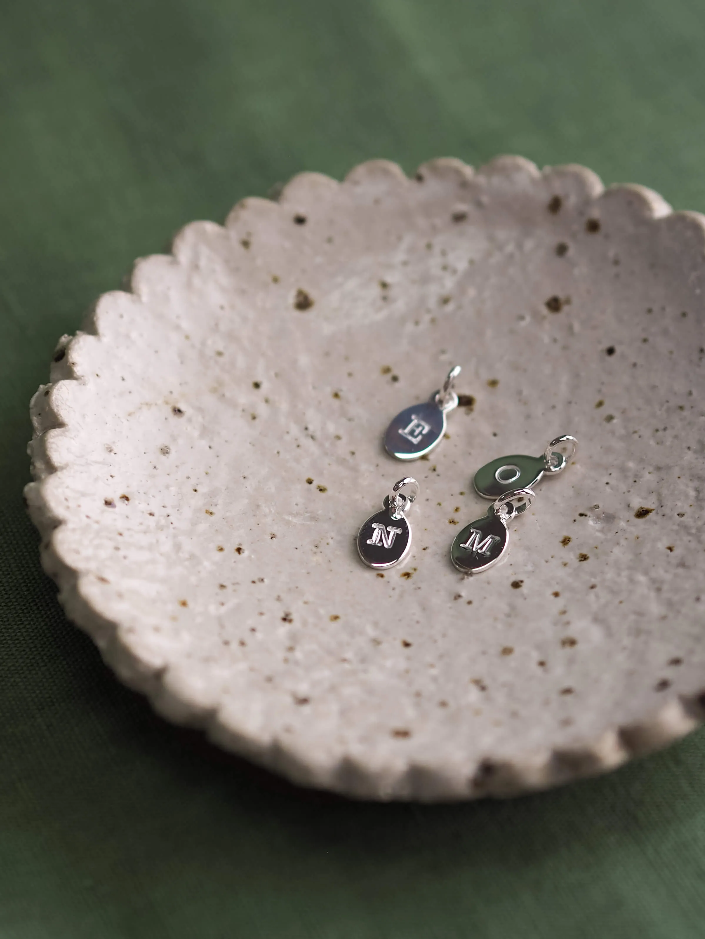 Bespoke Oval Initial Charm