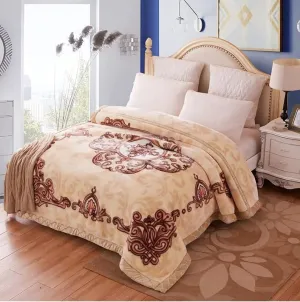 Bezzilish Home Cloudy Kids Blanket Single Bed Double Ply Super Soft Fabric Floral Printed Mink HeavyDuty Luxury Ultra for Winters, English Colors with Bag Packing Color#18, breathable, multi colour