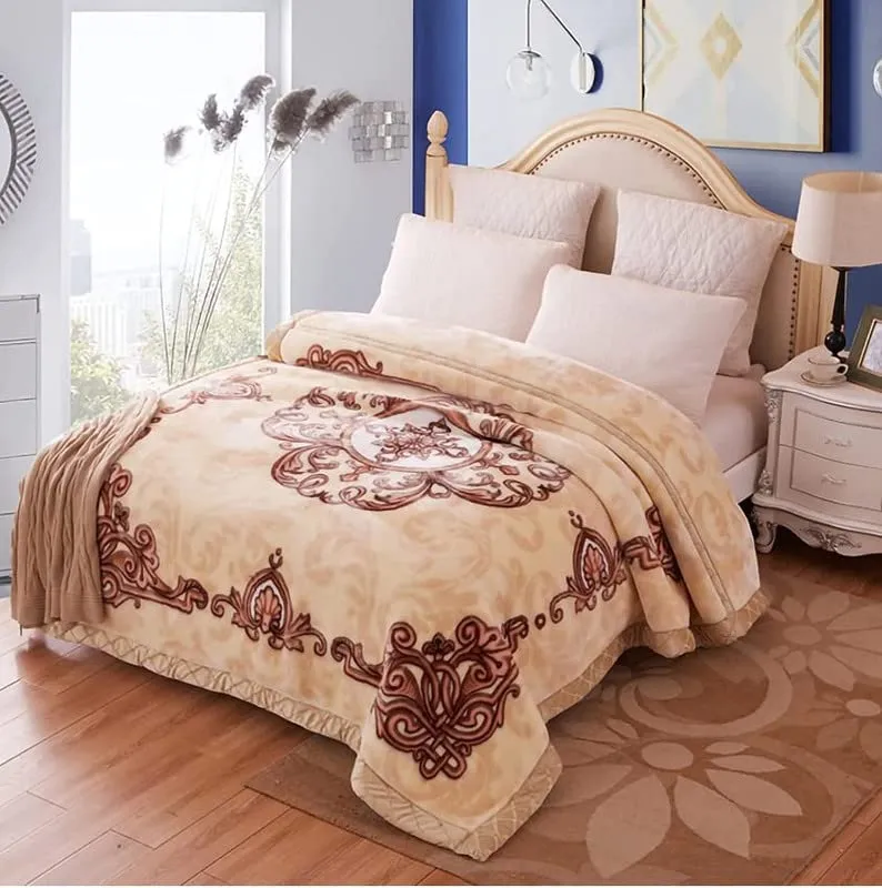 Bezzilish Home Cloudy Kids Blanket Single Bed Double Ply Super Soft Fabric Floral Printed Mink HeavyDuty Luxury Ultra for Winters, English Colors with Bag Packing Color#18, breathable, multi colour