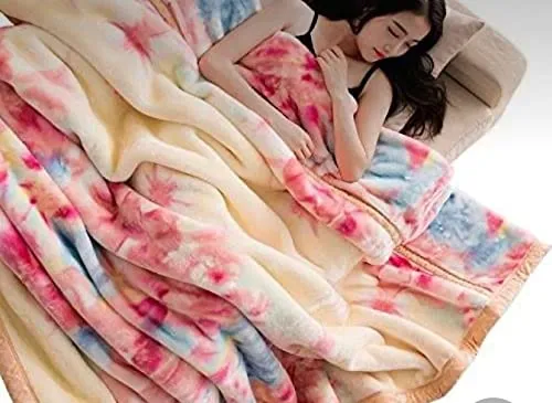 Bezzilish Home Cloudy Kids Blanket Single Bed Double Ply Super Soft Fabric Mink for Heavy Winters with English Colors 50 X 85 Inches for Boys and Girls - Pack of 1