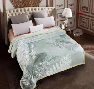 Bezzilish Home Luxury Style King Size Double Bed Blankets for Heavy Winter with Ultra Satin Special for Gift Purpose with Fancy Bag Packing Color - Green