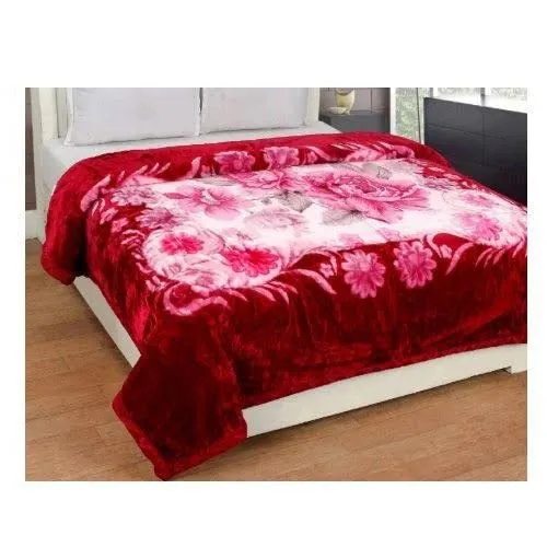 Bezzilish Home Mink Woolen Printed Blanket for Heavy Winters (Multicolor, Double Bed, 220 cm x 240 cm), Lightweight, Speacially for Diwali Gift with Bag Packing Color#11