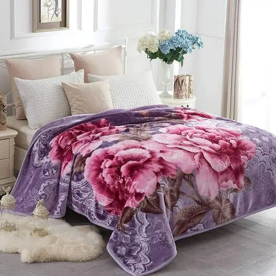 Bezzilish Home Mink Woolen Printed Blanket for Heavy Winters (Multicolor, Double Bed, 220 cm x 240 cm), Lightweight, Speacially for Diwali Gift with Bag Packing Color#16