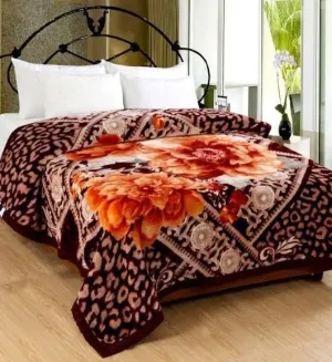 Bezzilish Home Mink Woolen Printed Blanket for Heavy Winters (Multicolor, Double Bed, 220 cm x 240 cm), Lightweight, Speacially for Diwali Gift with Bag Packing Color#3