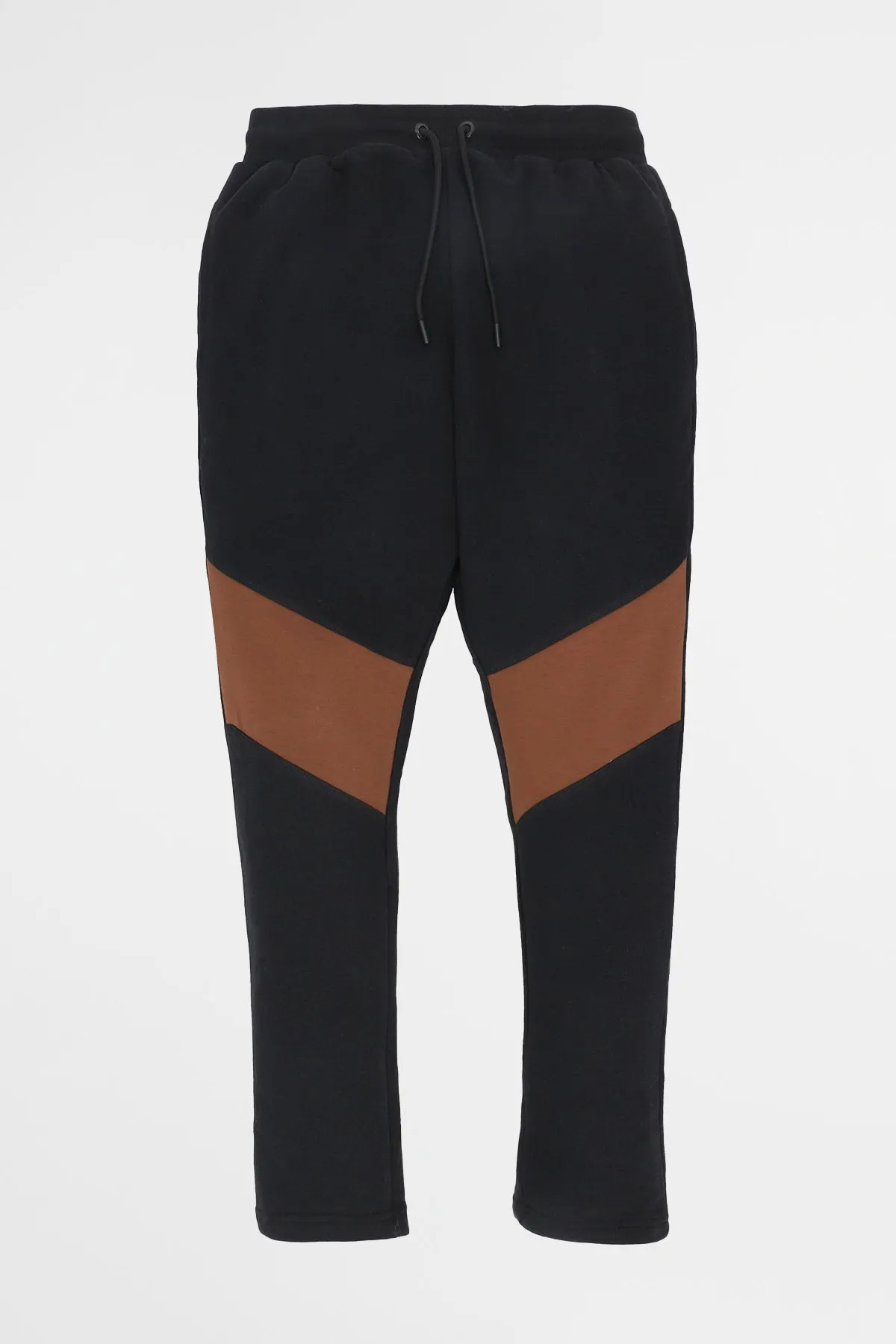 Black Contrast Panel Trouser - W22 - MTR074R