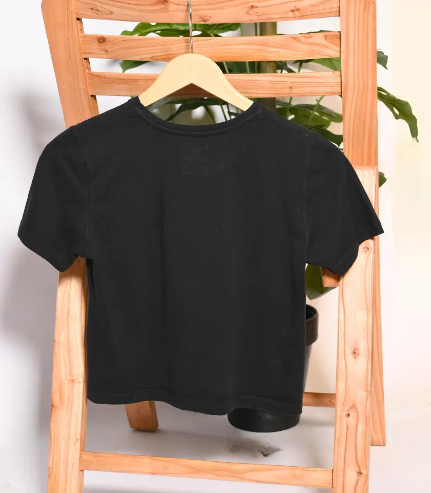 Black Crop Top by Hype