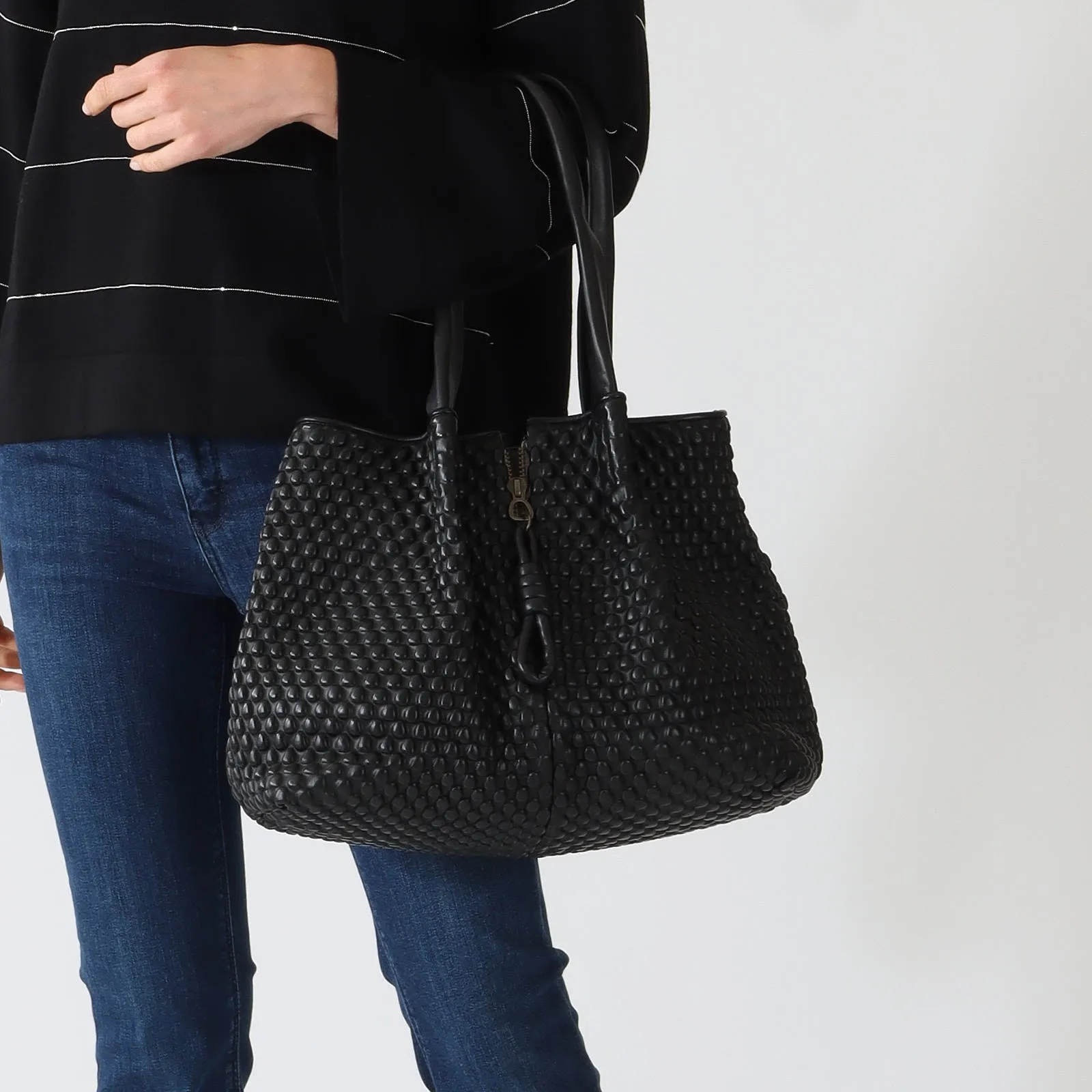 Black Small Surprise Shopper Bag