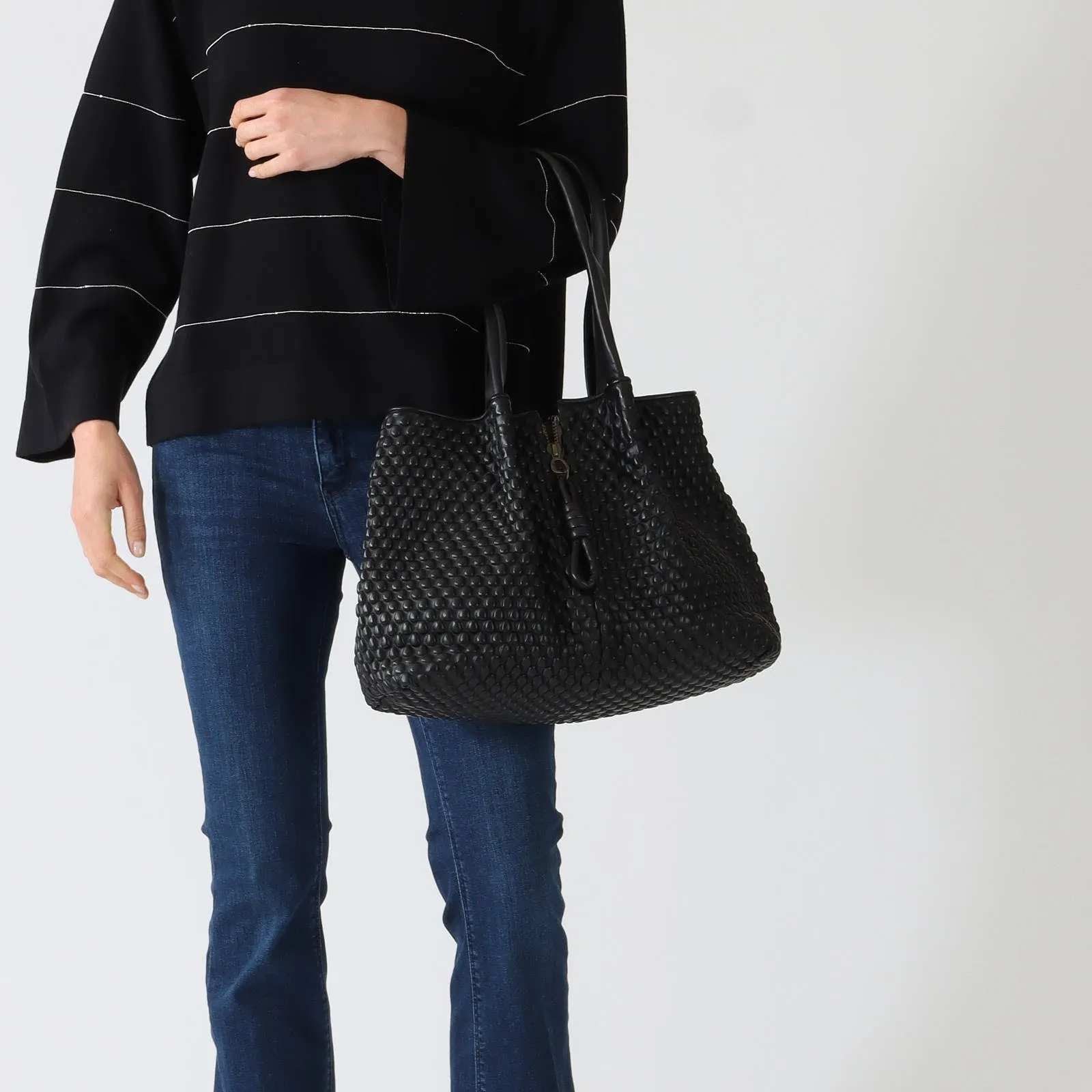 Black Small Surprise Shopper Bag
