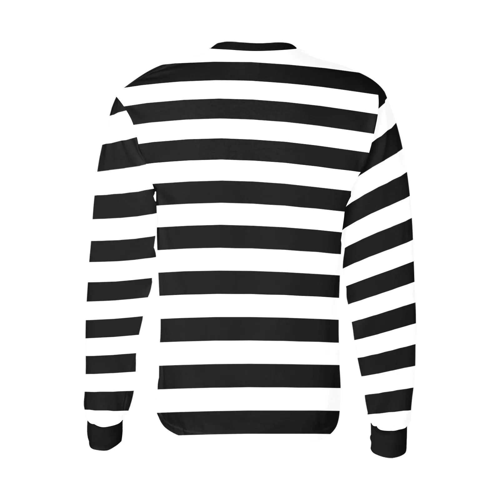 Black White Men Long Sleeve Striped TShirt, Graphic Vintage Retro Stripes Crewneck Unisex Women Designer Tee