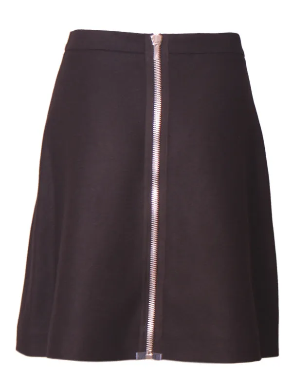 Black Wool Skirt
