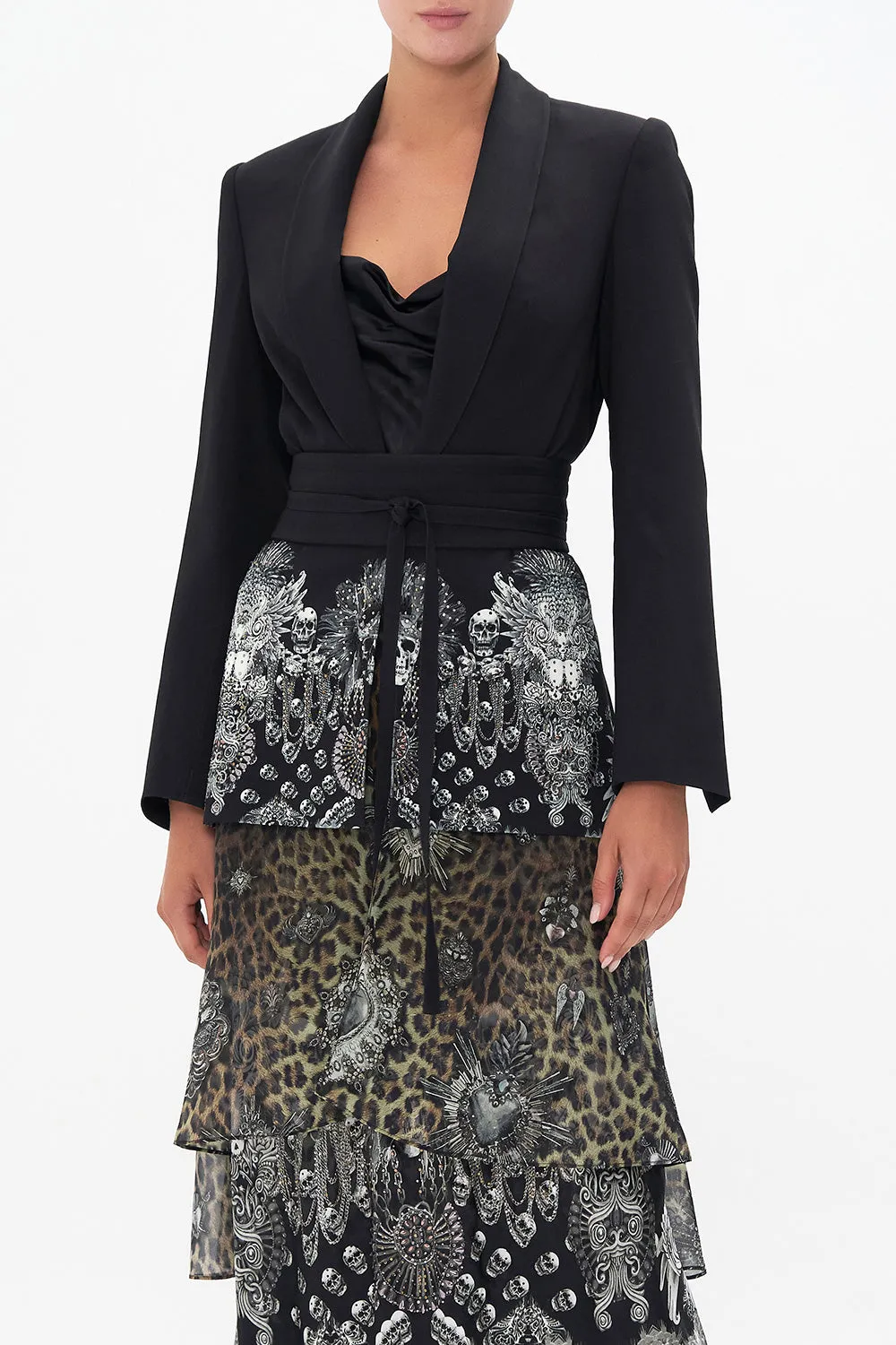 BLAZER WITH CHIFFON CONTRAST ORDER OF DISORDER