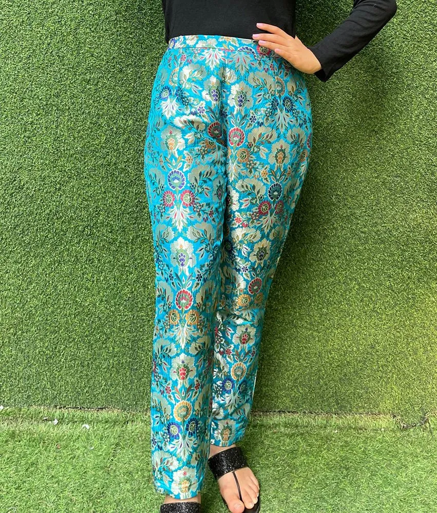 Blue Banarasi Kim Khwab Pant