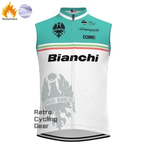 blue Bianchi Fleece Cycling Vest