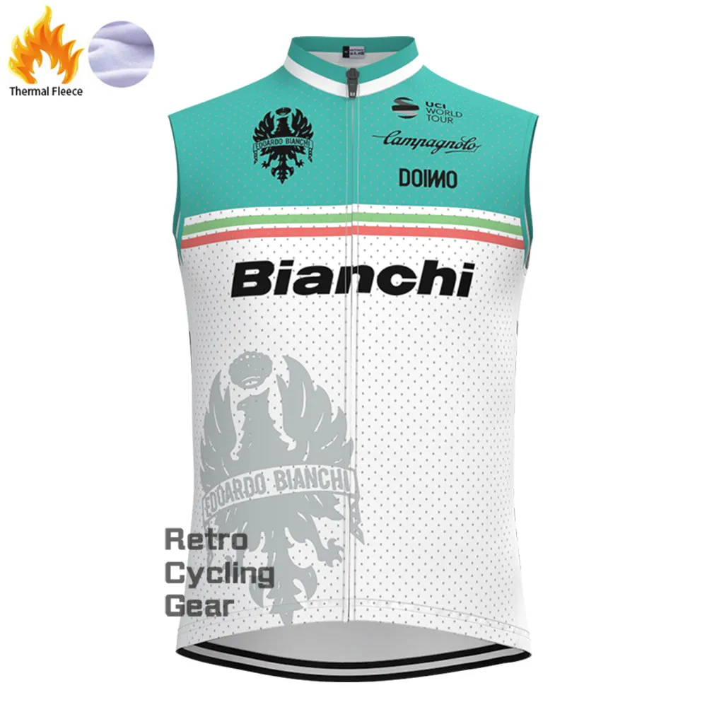 blue Bianchi Fleece Cycling Vest