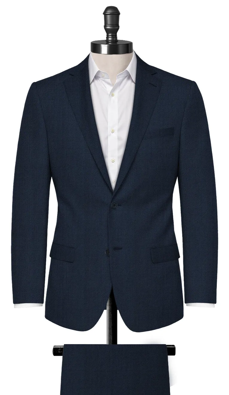 Blue Sharkskin Suit