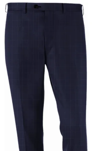Blue Window Pane Pants