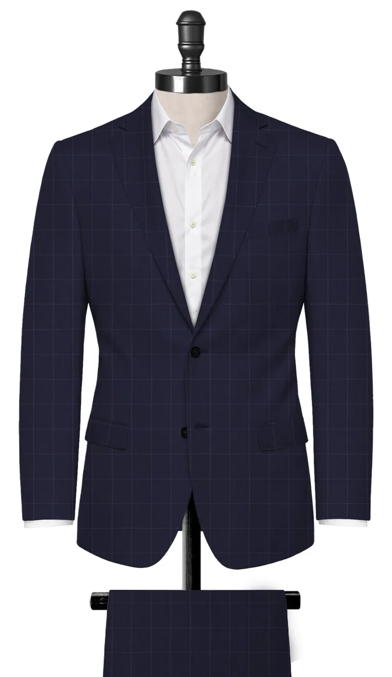 Blue Window Pane Suit