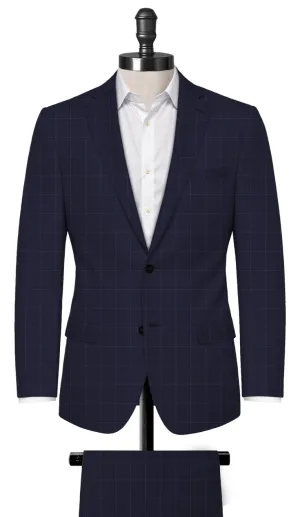 Blue Window Pane Suit