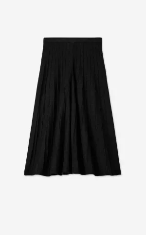 Bouclette Pleat Knit Skirt