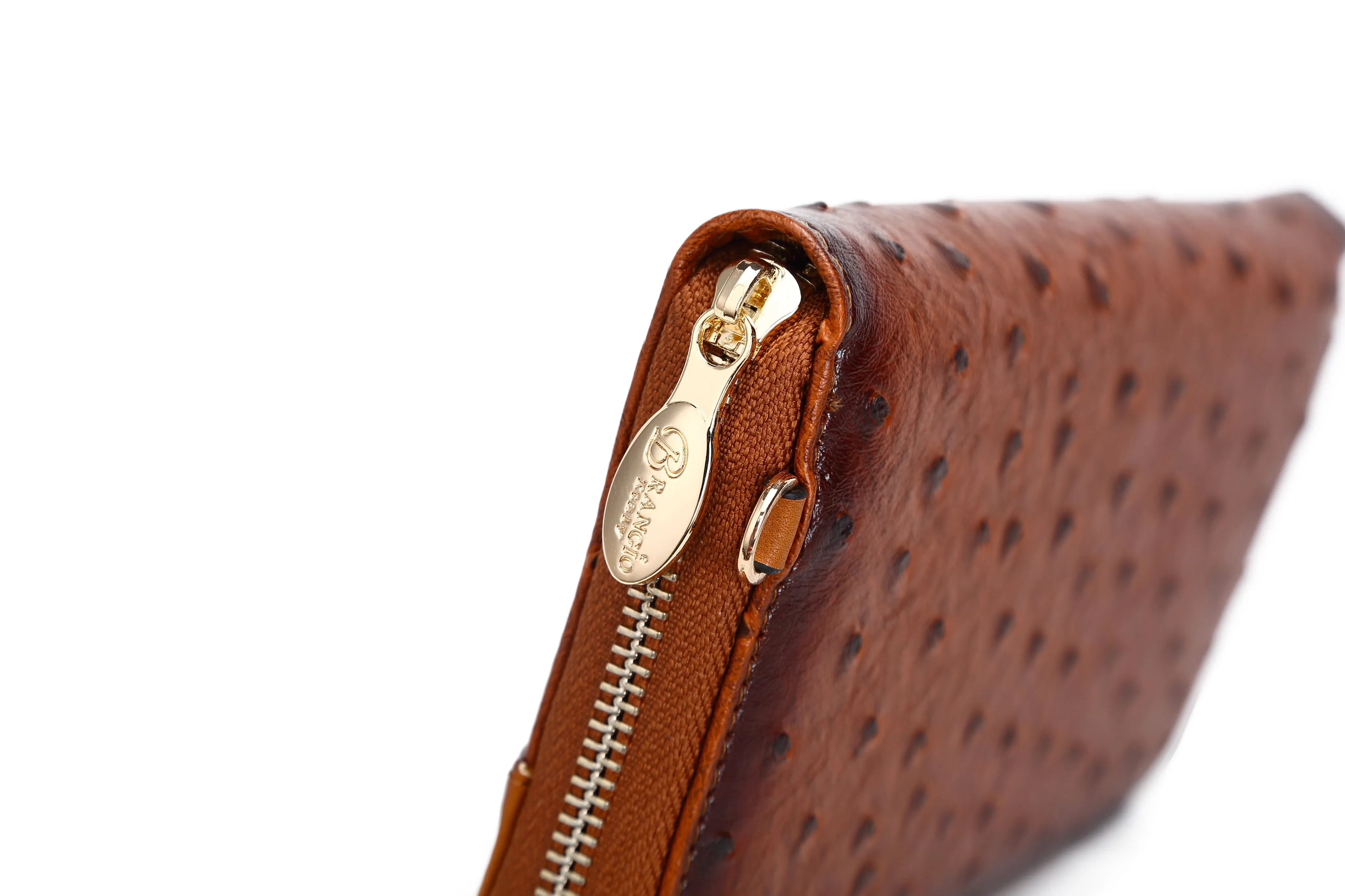 Brangio Ostrich-Embossed Leather Wallet