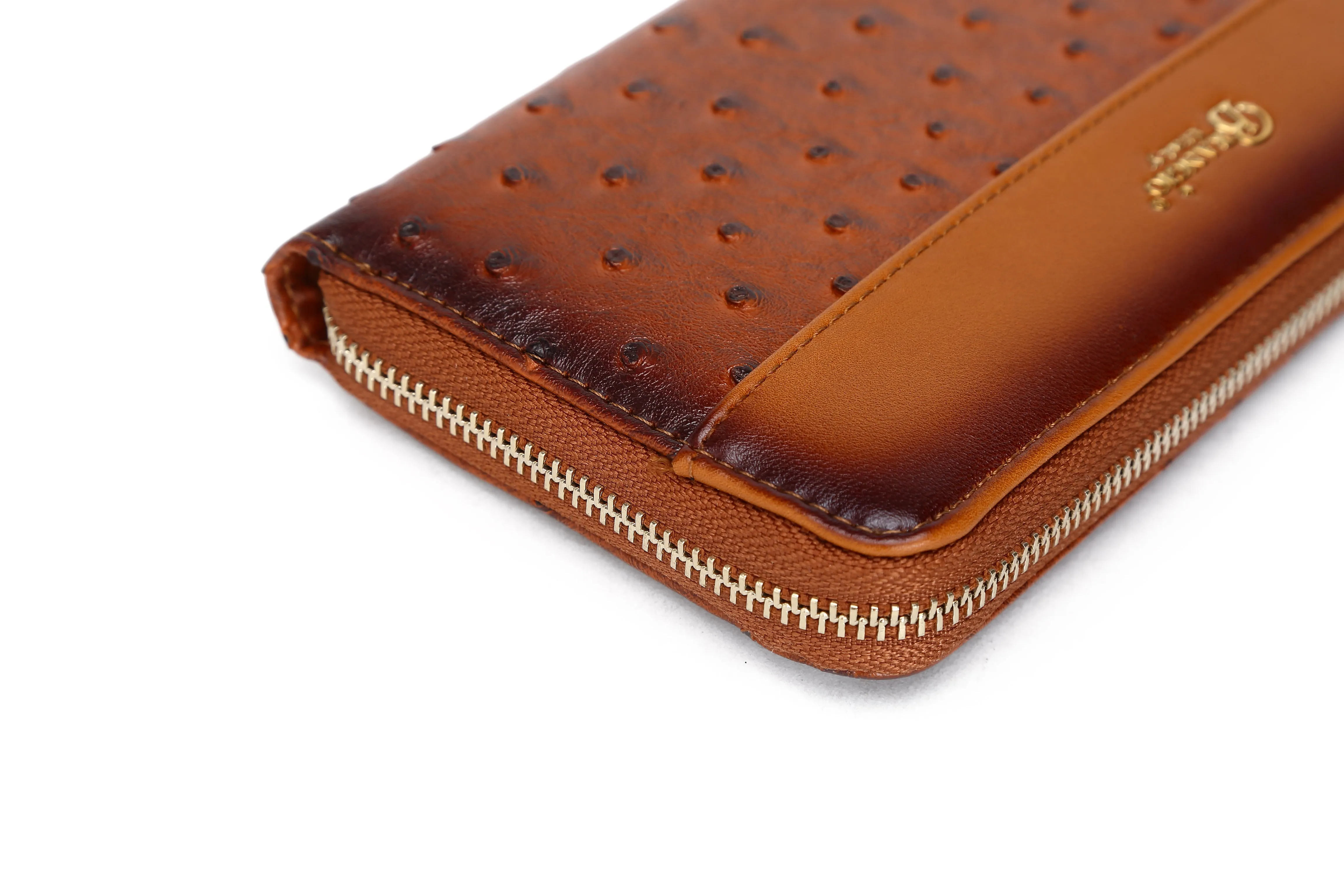 Brangio Ostrich-Embossed Leather Wallet