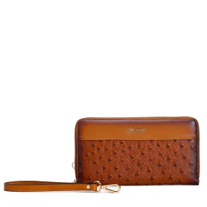 Brangio Ostrich-Embossed Leather Wallet