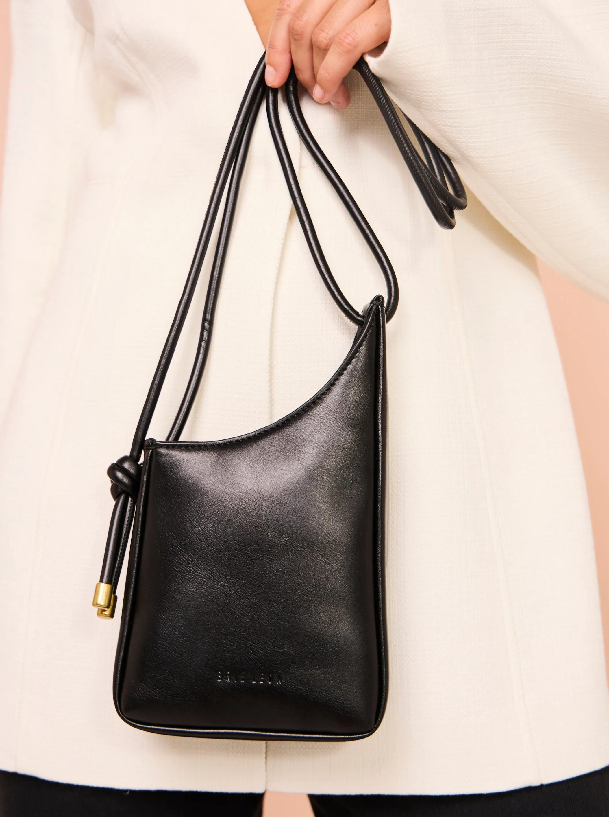 Brie Leon Tie Knot Mini Bag in Black