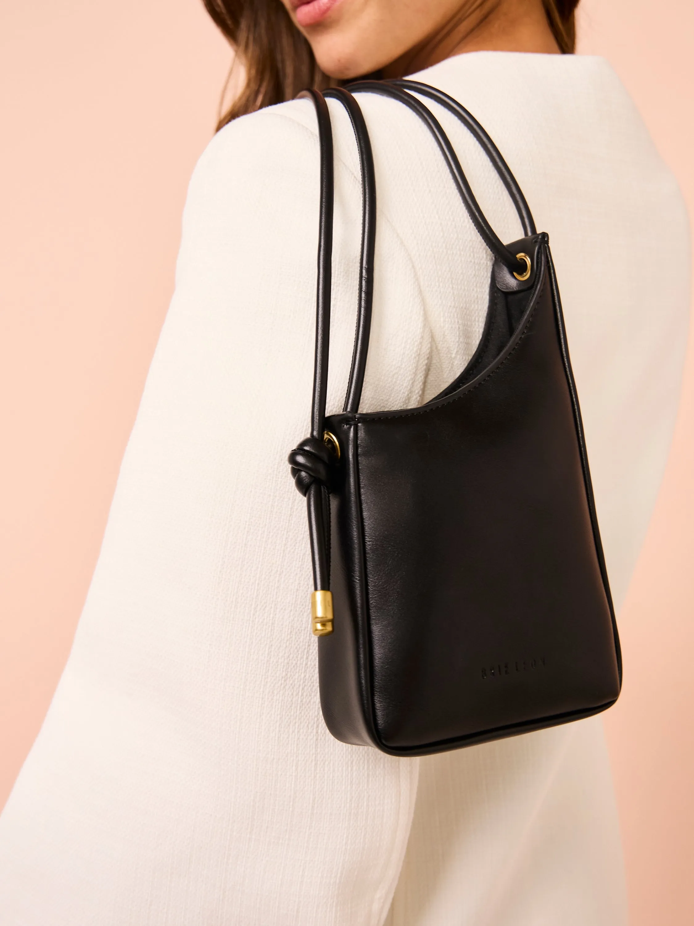Brie Leon Tie Knot Mini Bag in Black