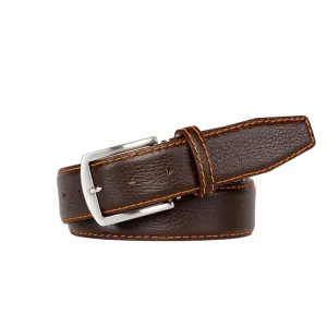 Brown Italian Pebble Grain Belt