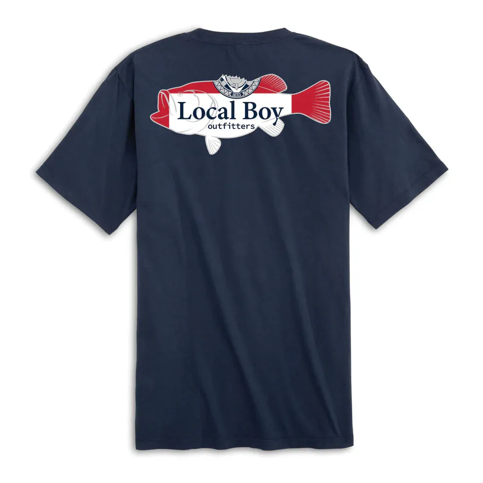 Bud Bass Tee- Navy