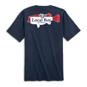 Bud Bass Tee- Navy