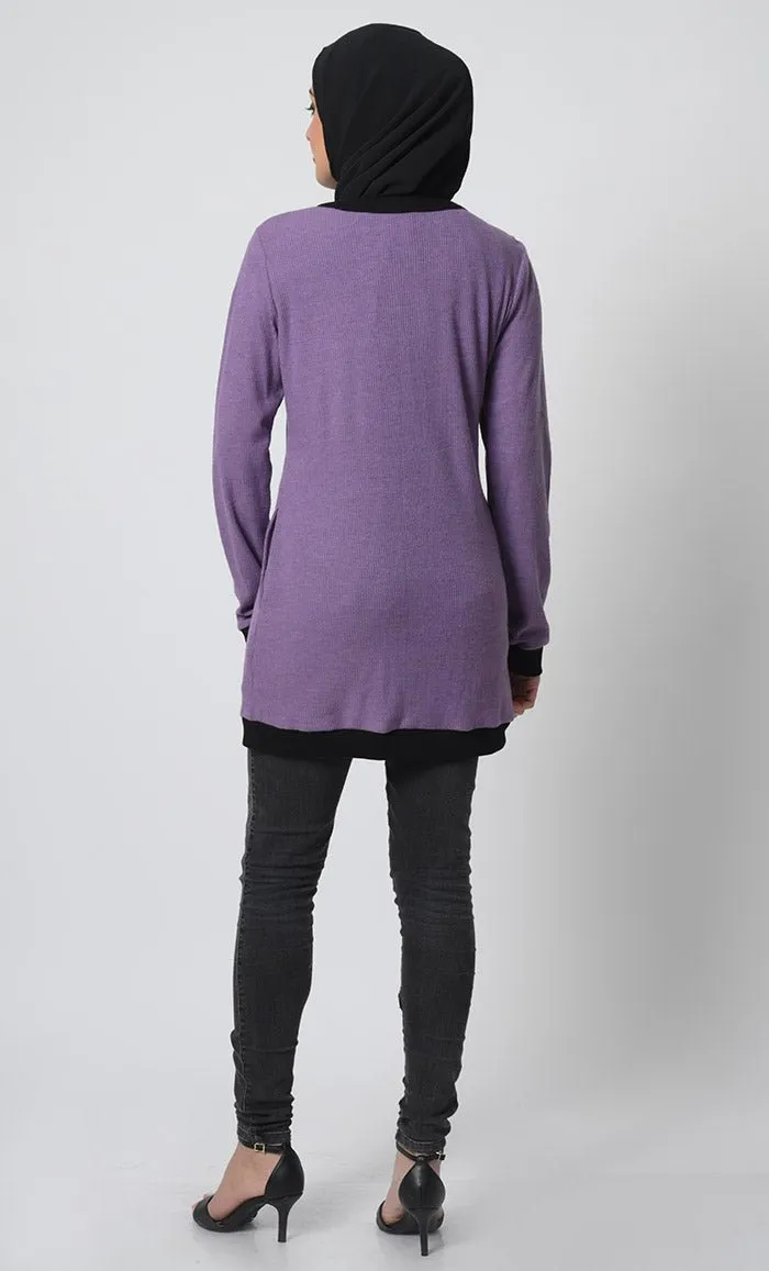 Button down front open  Knitted Cardigan
