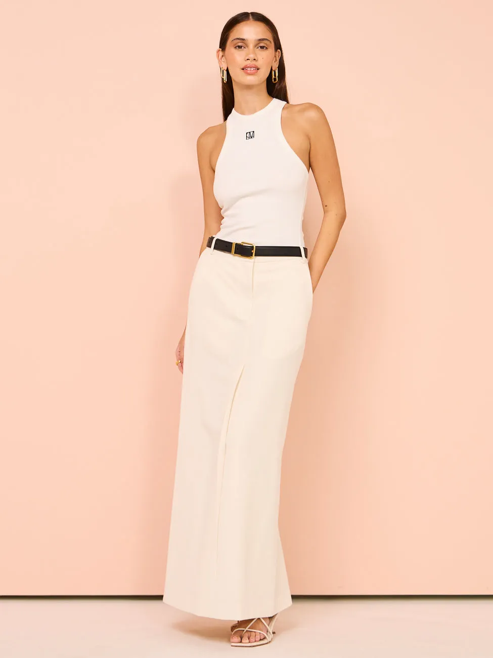 Camilla and Marc Emersyn Belt in Black w/ Gold