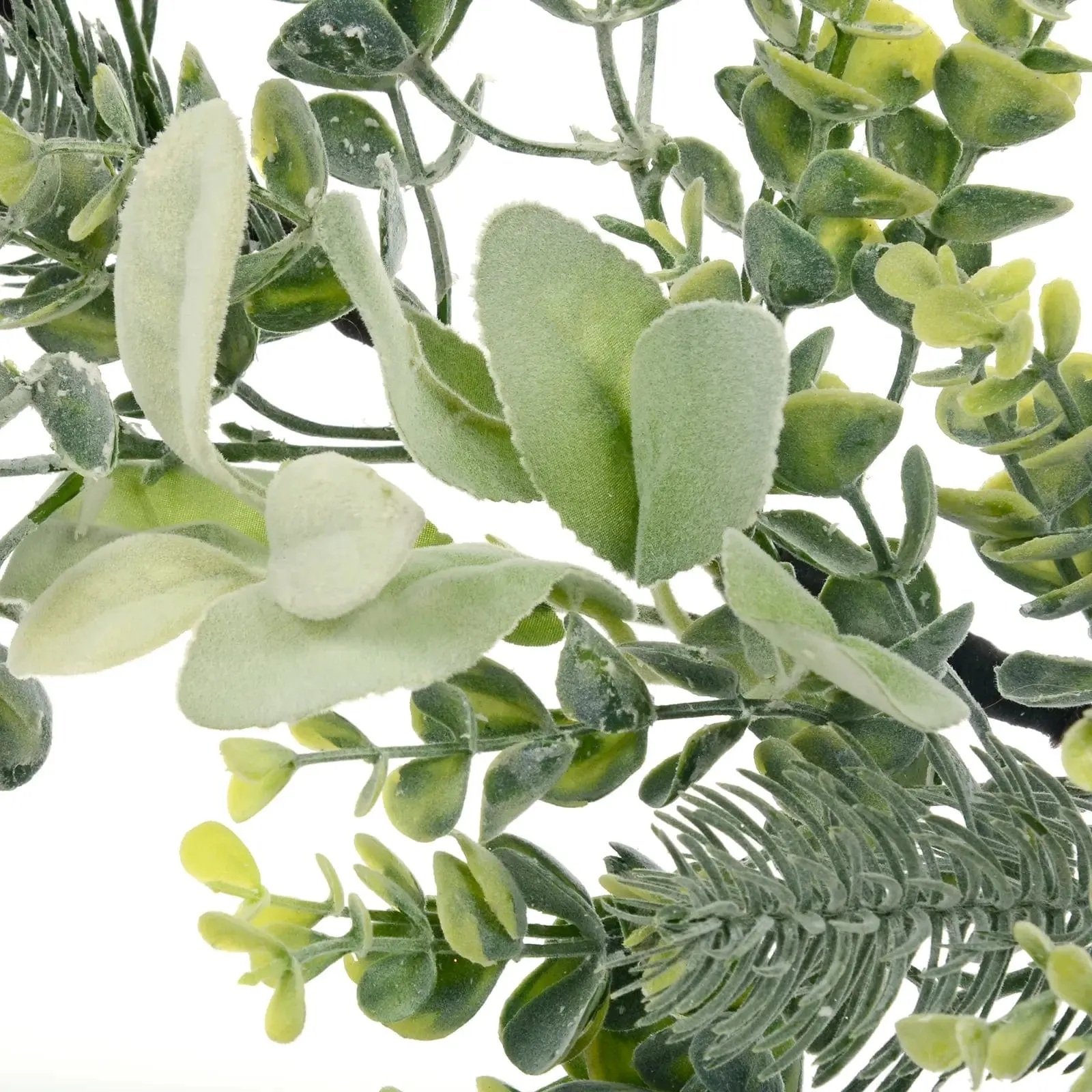Christmas Garland Pale Green Frosted Foliage Mixed Leaves 2.7m 9ft