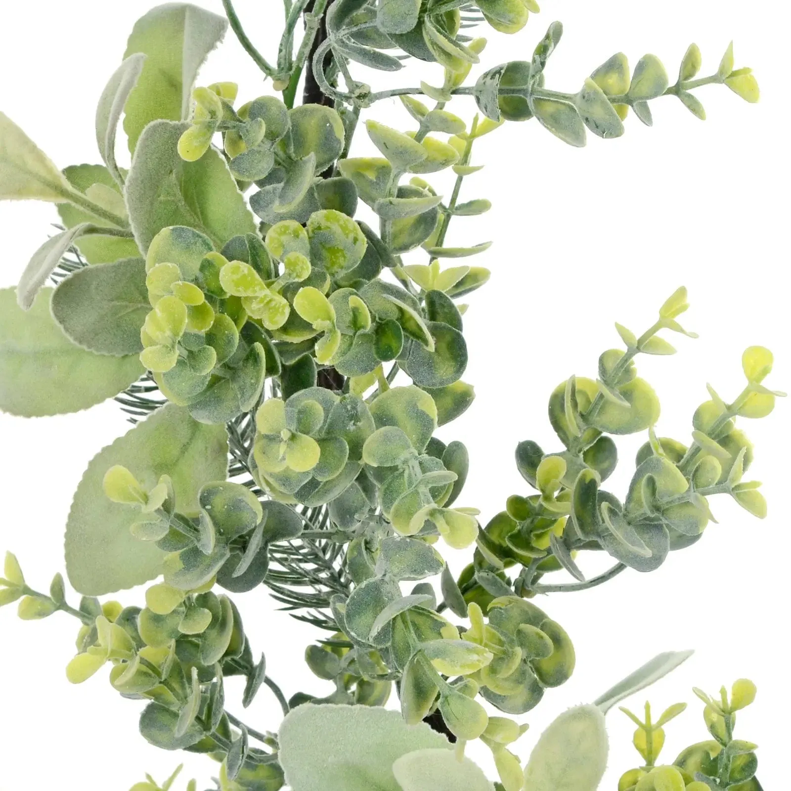 Christmas Garland Pale Green Frosted Foliage Mixed Leaves 2.7m 9ft