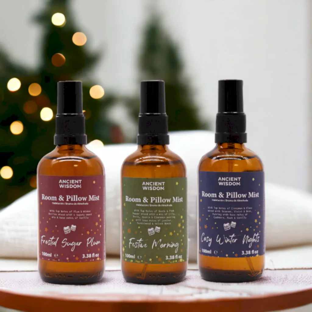 Christmas Room & Pillow Sprays - 5 Festive Scents - Xmas Home Fragrance
