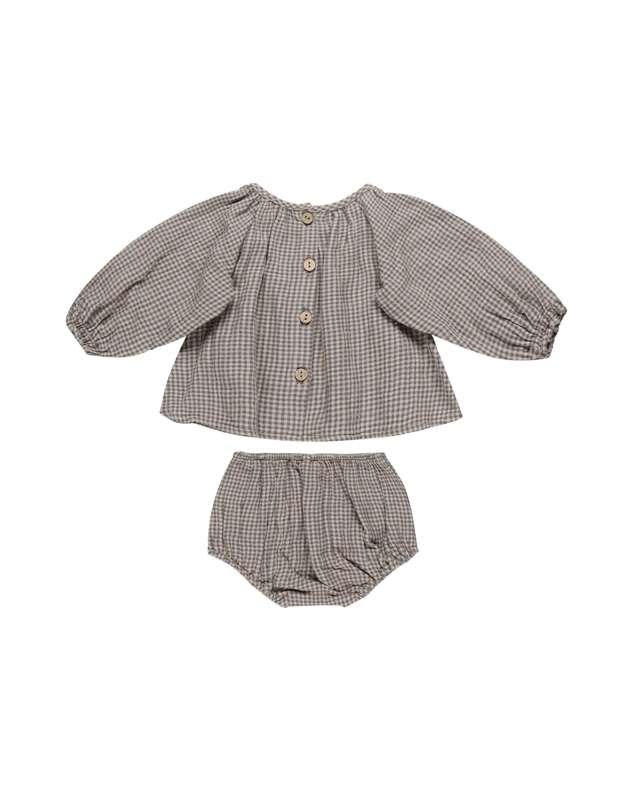 Cici Set in Indigo Gingham