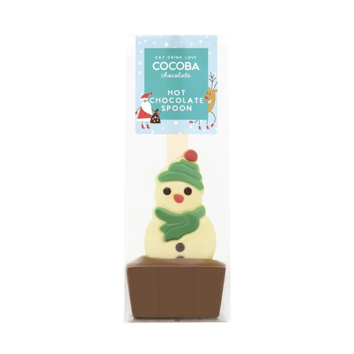 Cocoba Snowman Milk Chocolate Hot Chocolate Spoon